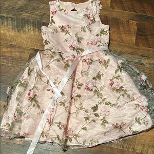 Blush by Us Angels Pink Floral Flower Girl Dress